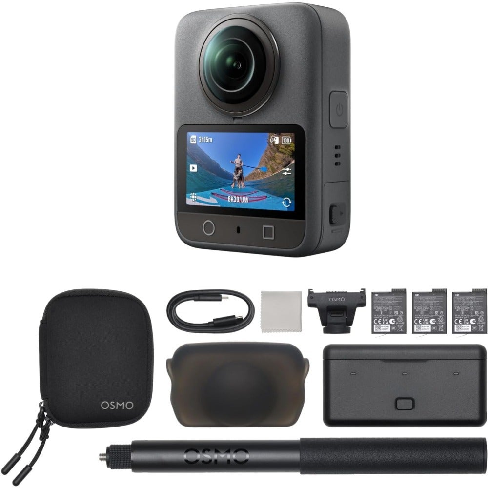 Compare Osmo 360 Adventure Combo  Waterproof 8K 360° Action Camera with 1Inch Sensor, 128GB Builtin Storage, 100Min 8K Recording, 4K120fps and 170° WideAngle Video, with 3 Extreme Batteries 1950 mAh at KSA Price