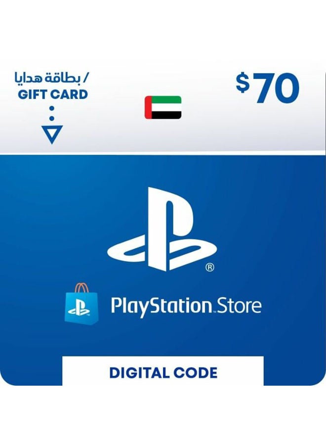 Compare Playstation UAE 70 USD Gift Card at KSA Price