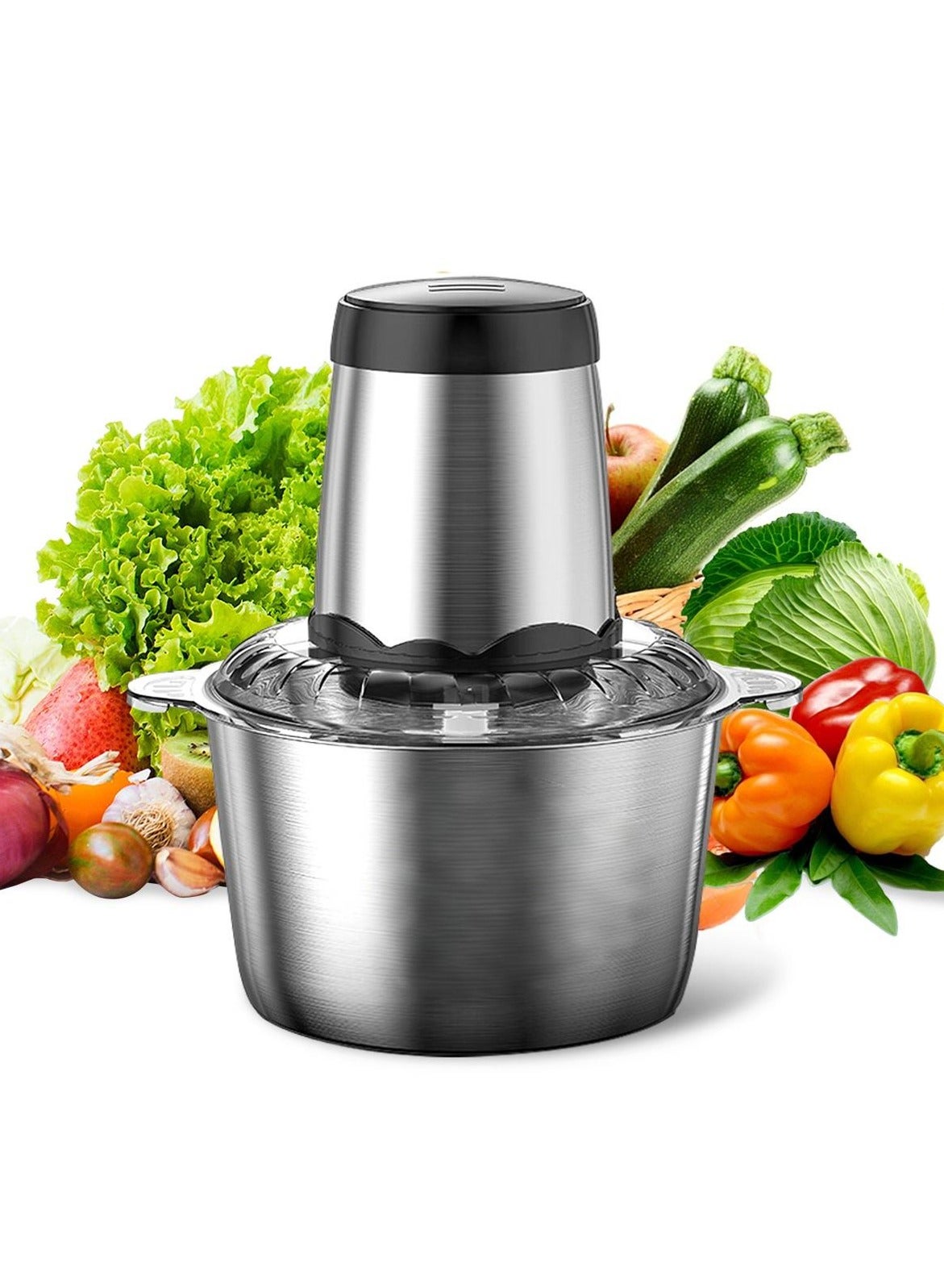 Compare Electric Chopper 3L Meat Grinder 2 Speed Adjustable Food Chopper for Vegetables and Meat  Multipurpose Mincer with Double layer 4blade blade 300W at KSA Price