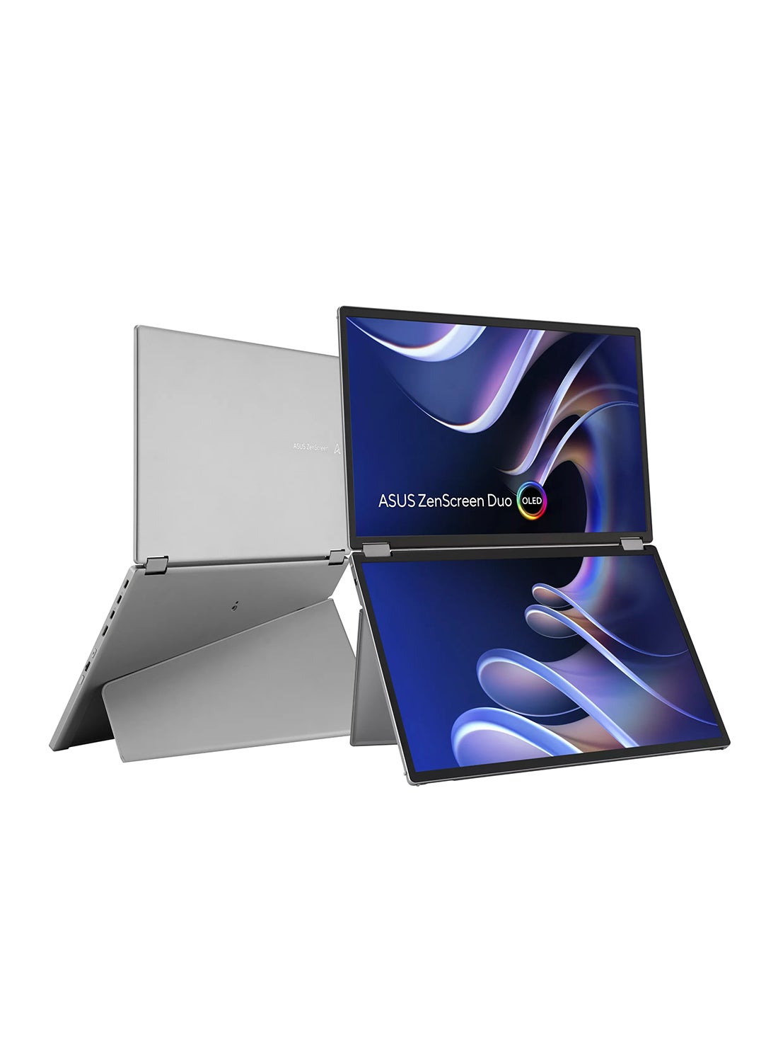 Compare ZenScreen Duo OLED Foldable Portable Monitor, Dual 14 OLED Display, FHD Resolution, 60Hz Refresh Rate, 1ms GtG Response Time, 1073.7m Color Display | MQ149CD Silver at KSA Price