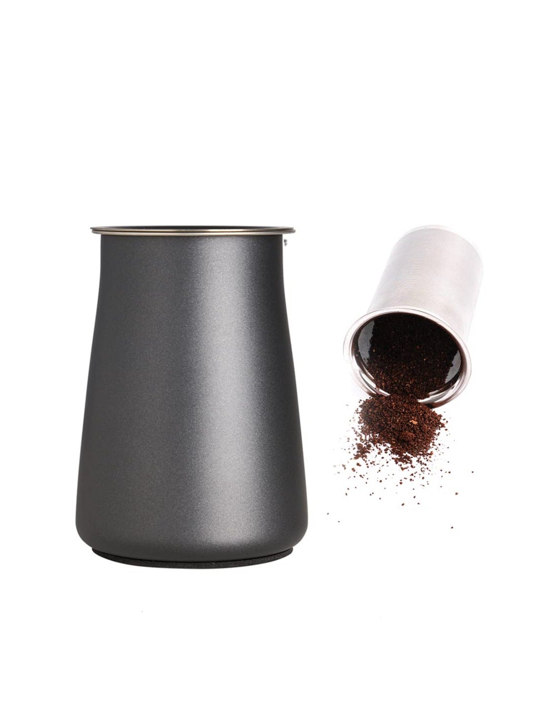 Compare Coffee Sifter Ground Coffee Receiver 500um Stainless Steel with Black Matte Coating Nonslip Base at KSA Price