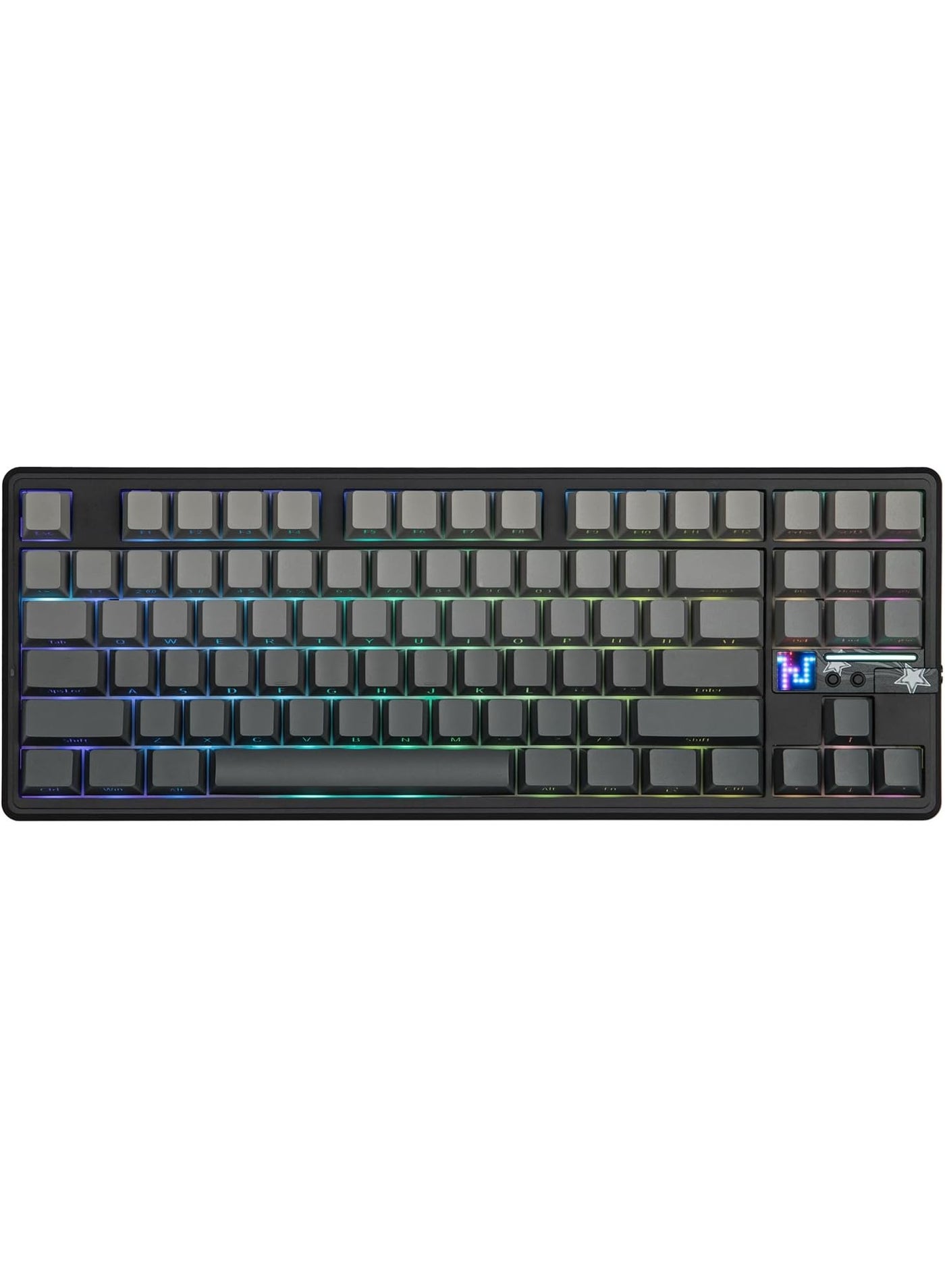 Compare F87PRO V2 TriMode Wireless Mechanical Keyboard – 80% Gasket Structure, HotSwappable Keys, RGB Backlight, LED Matrix Display, BT2.4GWired for Gaming & Office at KSA Price