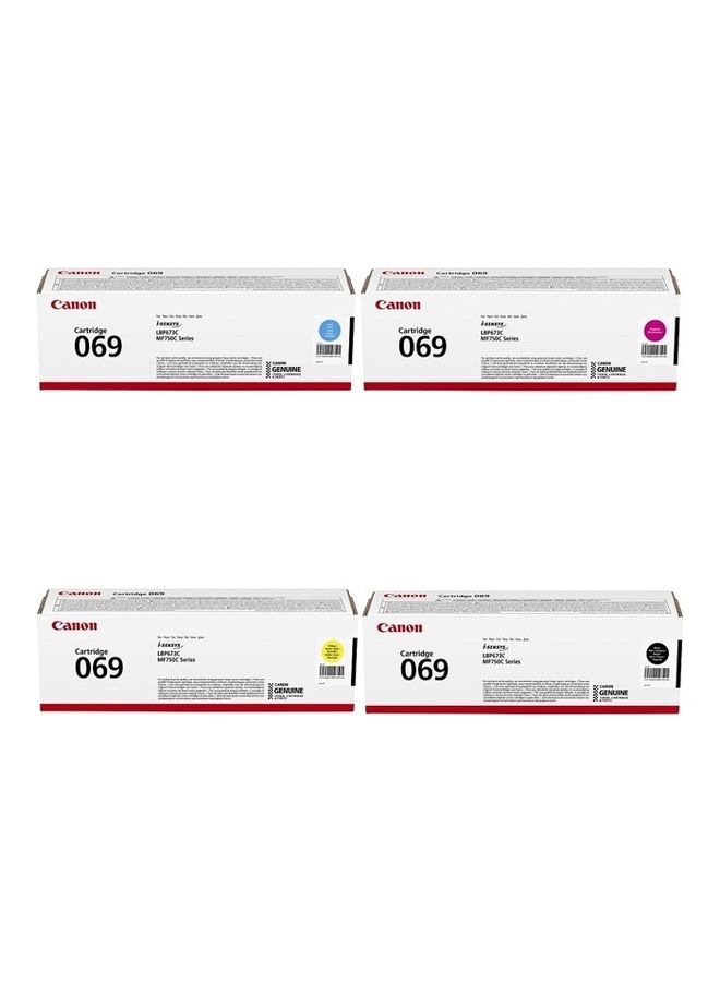 Compare Toner Cartridge 069Y, 069M, 069C, 069BK  4 Colors Compatible With MF753Cdw, MF751Cdw & LBP674Cdw Printers Multicolor at KSA Price
