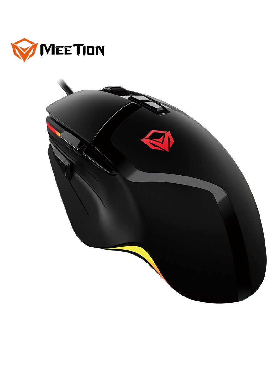 Compare Meetion Programmable Gaming Mouse G3325 RGB colorful DPI indicator Streamlined design enhances grasp of Sense Super wear resistance aviation aluminum foot pad at KSA Price
