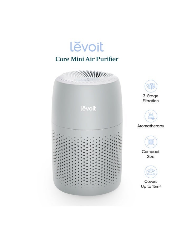 Compare Levoit Core Mini Air Purifier – Portable Air Cleaner with Fragrance Sponge for Smoke, Allergies, Pet Dander, Odors & Dust LAPC161AGC– Gray LAPC161AGC Grey at KSA Price