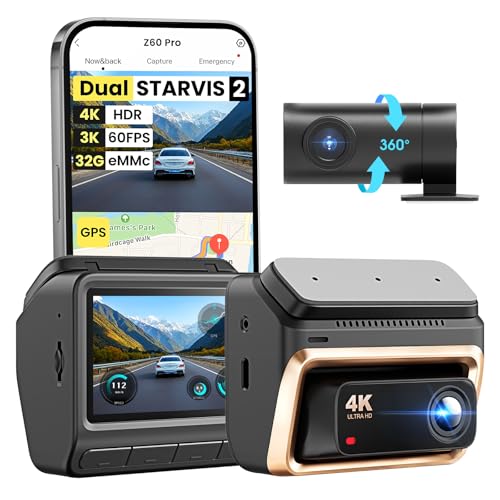 DDPAI 4K Dash Cam Front and Rear Dual STARVIS…