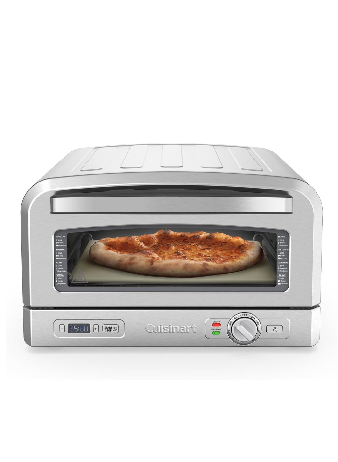Compare Pizza Oven | For Indoor Use | Wood Burning Flavour in 5 Minutes | Pizza Set Included: Pizza Peel, Cutter, Stone and Deep Shape | Adjustable Time and Temperature up to 400°C at KSA Price