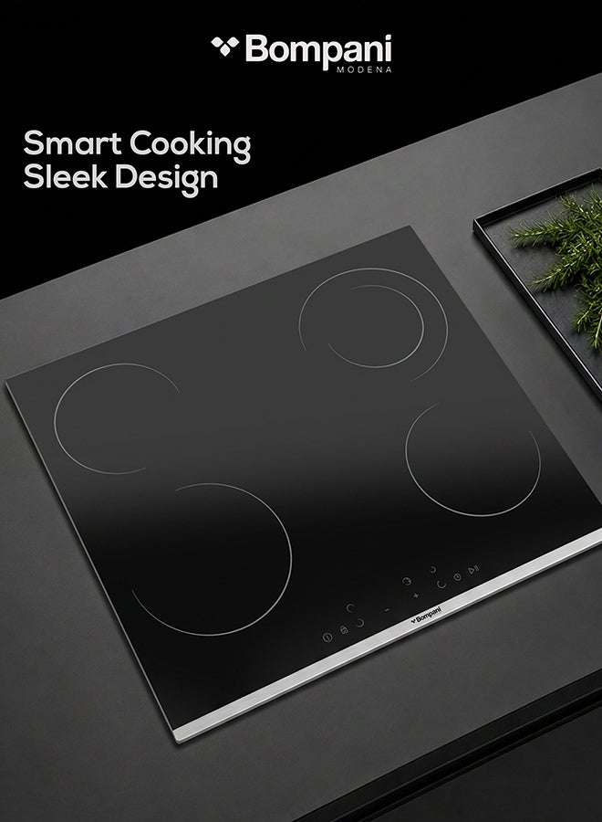 Compare 60cm BuiltIn Vitroceramic Hob  Hilight Electrical Hob, 4 Cooking Zones, 10 Power Levels   One Year Manufacturer Warranty  BO273TIT Black at KSA Price