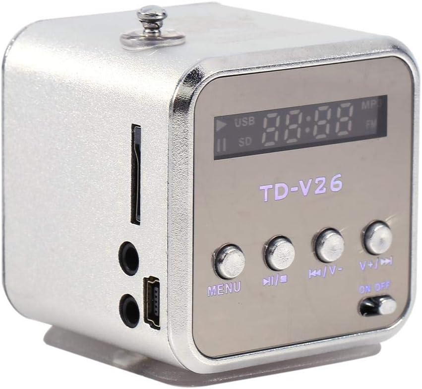 Compare Music Player, Mini Speaker Music Player Portable FM Radio Stereo PC Fashion Support TF Card and U DiskSliver at KSA Price
