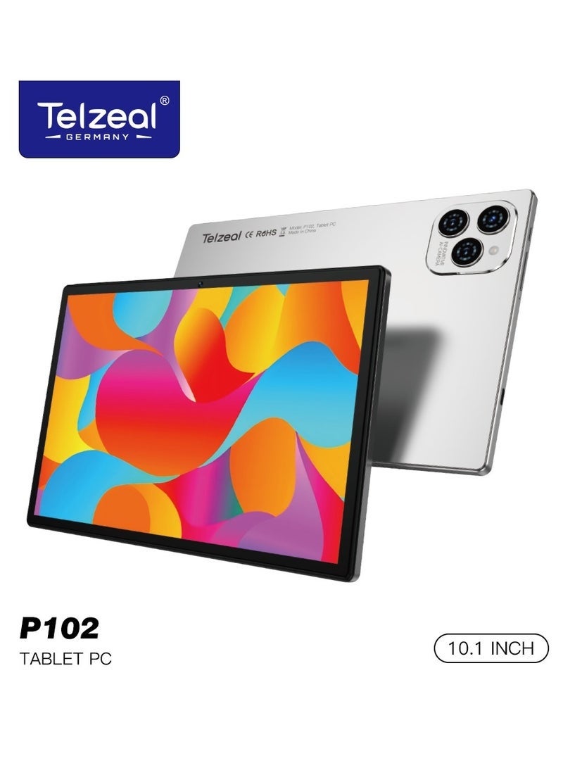 Compare P102 Tablet 10.1Inch Android 13, Dual SIM, 8GB RAM 512GB Storage, 10000mAh Battery, WiFi Bluetooth, Dual Camera, Includes Keyboard & Wireless Mouse – Silver at KSA Price