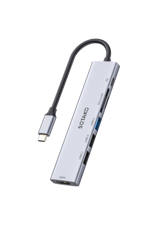 SOTAKO 7-in-1 USB C Hub Multiport Adapter – 4K HDMI,…