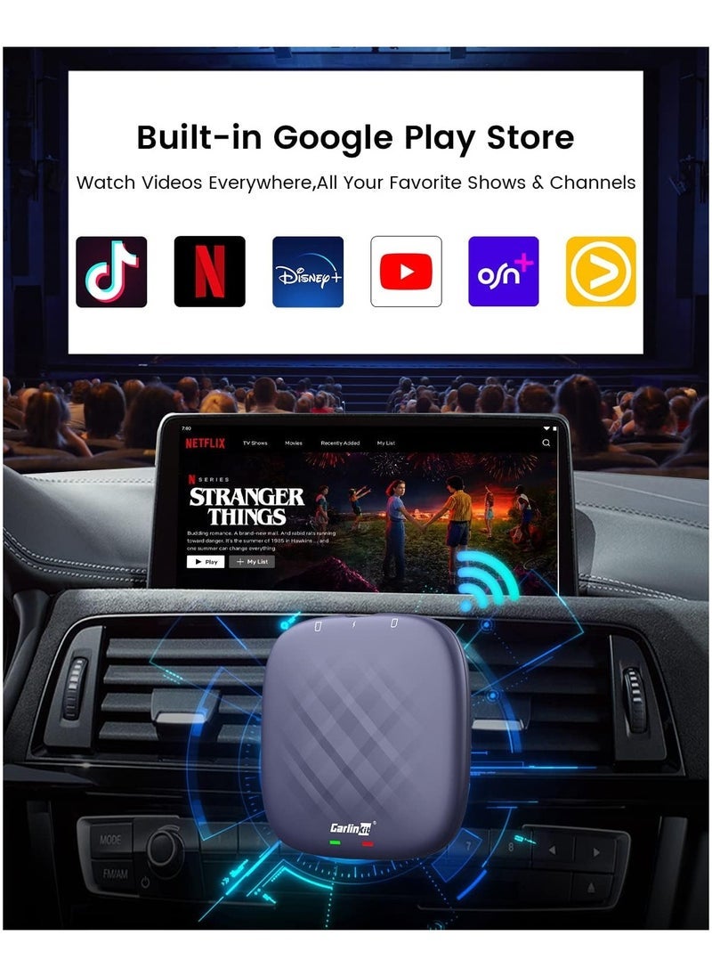 Compare Ai Box Ultra Android 13, 3 in 1 for OEM Cable Upgrade CarPlay Android Auto Wireless, 8 core 8GB+128GB, Built in GPS Video Music Supports Google Play at KSA Price