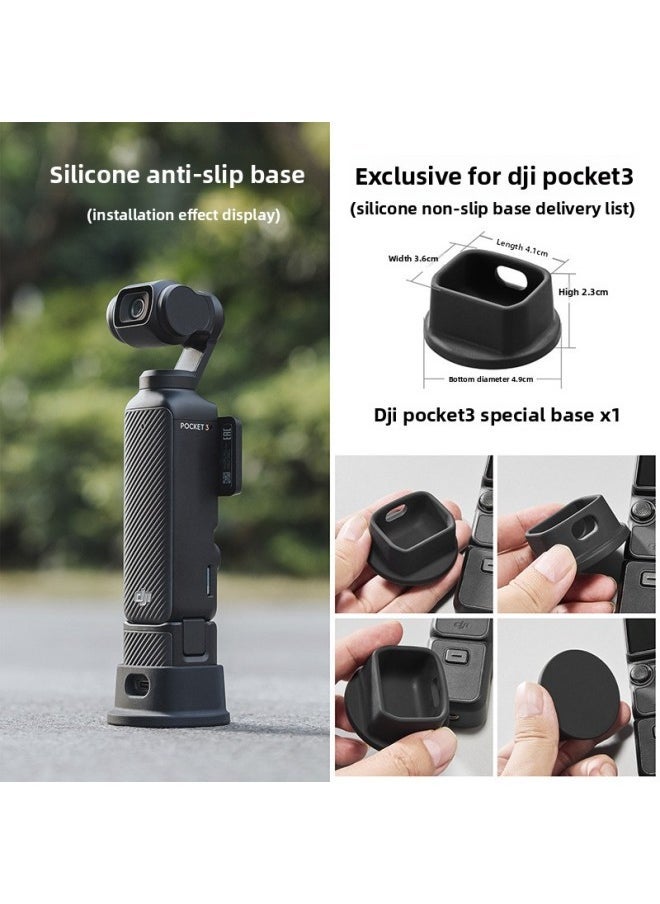Compare For DJI Pocket 3 Yuntai Osmo Pocket 3 Eyes Accessories Desktop Foot Tempered Film AccessoriesColor:Pocket3 Small Soft Rubber Base at KSA Price