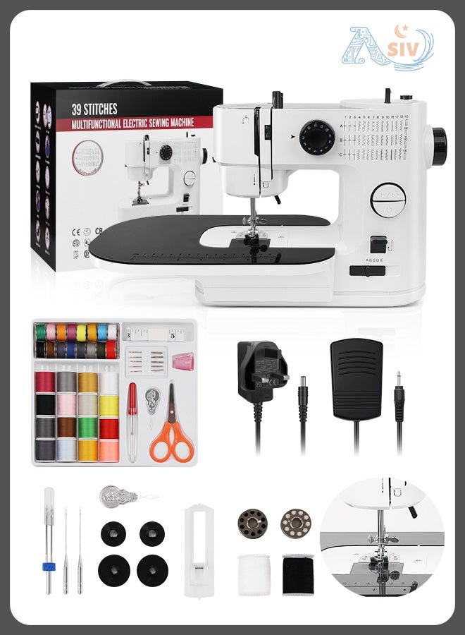 Compare Double Needle Double Thread 39 Stitch Home Multifunctional Overlocking Electric Sewing Machine Power 9W at KSA Price