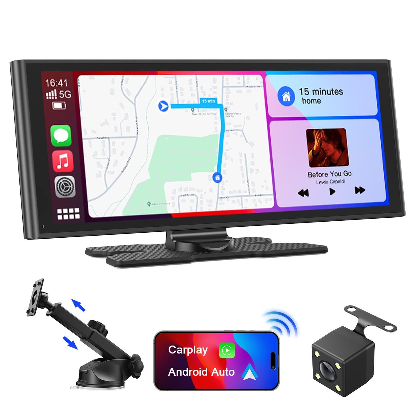 Compare Avylet 9.26 Carplay Screen for Car, Portable Wireless Apple Car Play & Android Auto Screen, OTA Upgrade, Backup Camera, Voice Control, GPS Navigation, Mirror Link, Bluetooth 5.0, FM, AUX at KSA Price