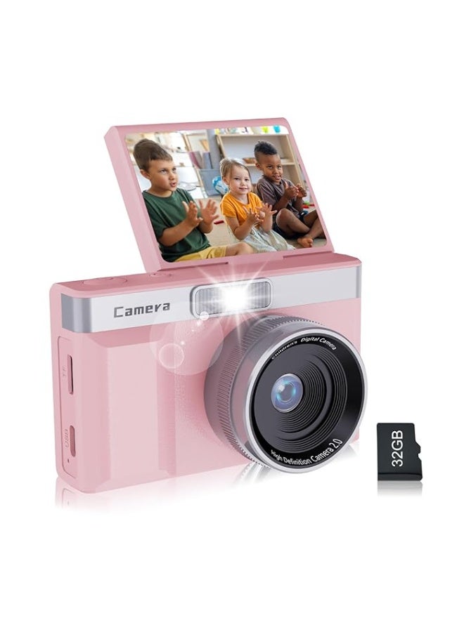 Compare 4K CCD Digital Camera for Student 96MP Compact Digital Photography Camera 8X Digital Zoom 180°Flip Screen Selfile Camera Cherry Blossom at KSA Price