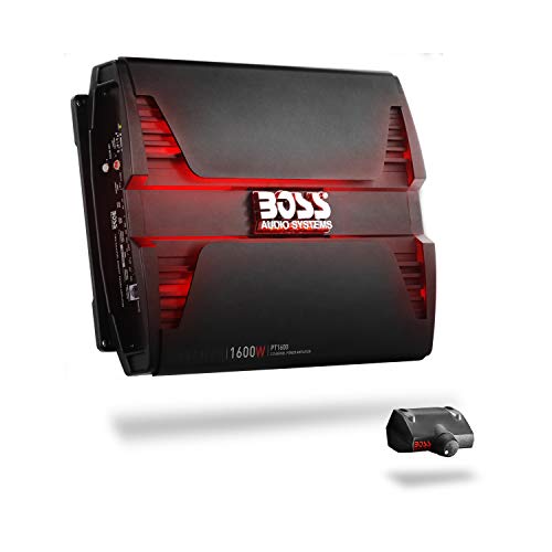 Compare BOSS Audio Systems PT1600 Phantom Series Car Stereo Amplifier – 1600 High Output, 2 Channel, Class AB, 24 Ohm, HighLow Level Inputs, HighLow Pass Crossover, Full Range, Mosfet, Bridgeable at KSA Price
