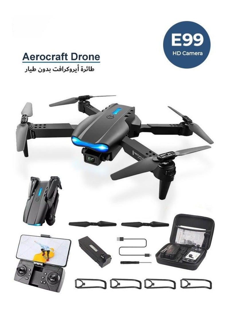E99 Black Foldable Drone with HD Camera – FPV WiFi…