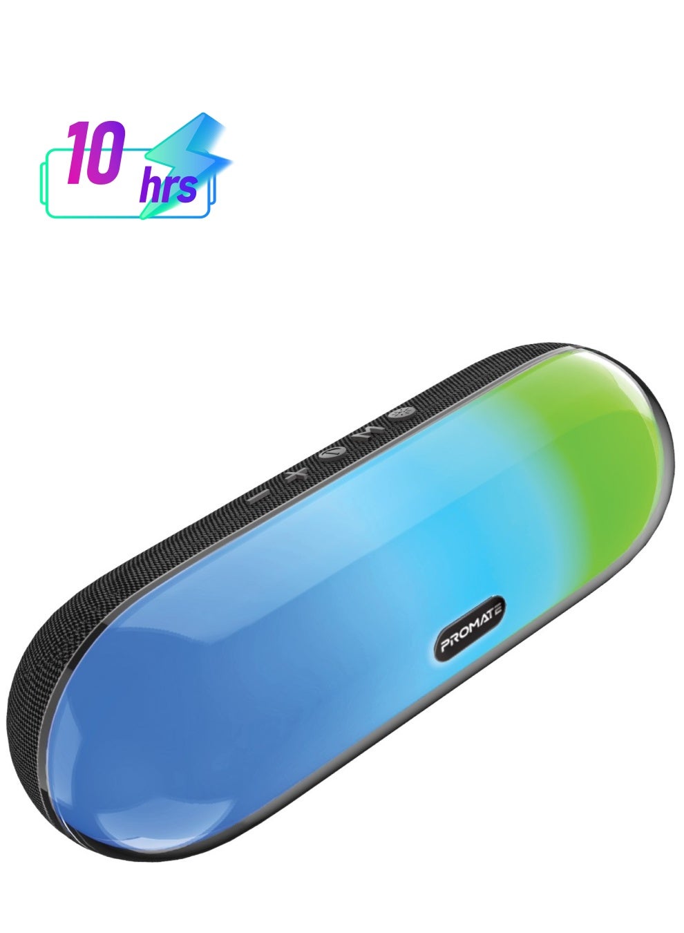 Compare Bluetooth Speaker, Premium 10W True Wireless Portable HD Speaker with RGB Lights, Bluetooth v5.3, Long Playtime, Quick Music Navigation, WaterResistance, USB Port and TF Card Slot, LumiBar Black at KSA Price
