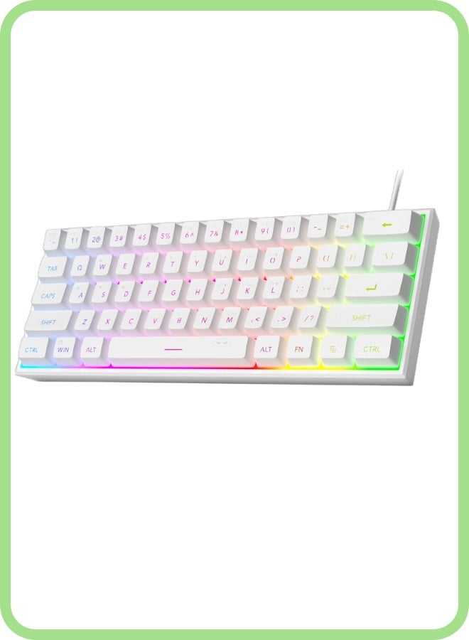 Gaming Keyboard 60% Waterproof Ultra-Compact Mini…