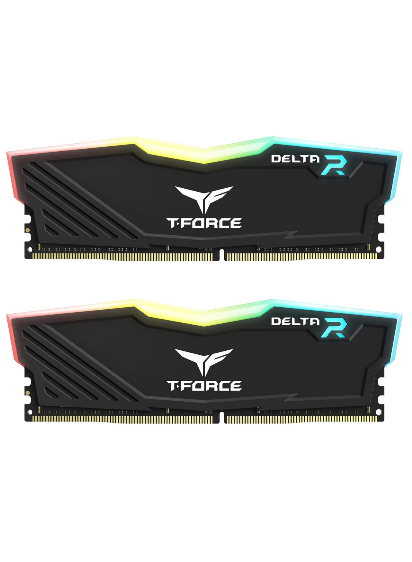 Compare TForce Delta RGB DDR4 16GB 2x8GB 3600MHz CL18 1.35V Desktop Memory Kit – Black Heatspreader, FullFrame 120° RGB Lighting, XMP 2.0 Support, Aluminum Alloy Heatspreader, IntelAMD Compatible | TF3D416G3600HC18JDC01 at KSA Price