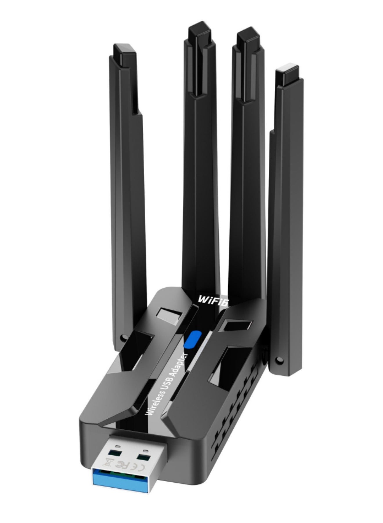 Compare AX1800 USB WiFi Adapter for Desktop PC, USB WiFi Dongle, Four Band 5Ghz1201Mbps + 2.4Ghz600Mbps, MUMIMO, Beamforming, WPA3 Encryption, Builtin Driver, Support Win 1110 at KSA Price
