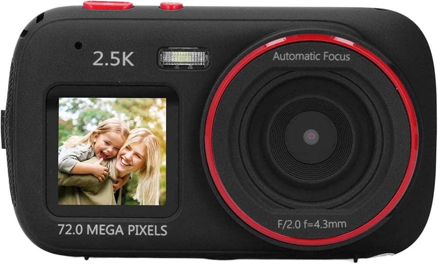 Asixxsix 72MP 2 5K Dual Screen Digital Camera…