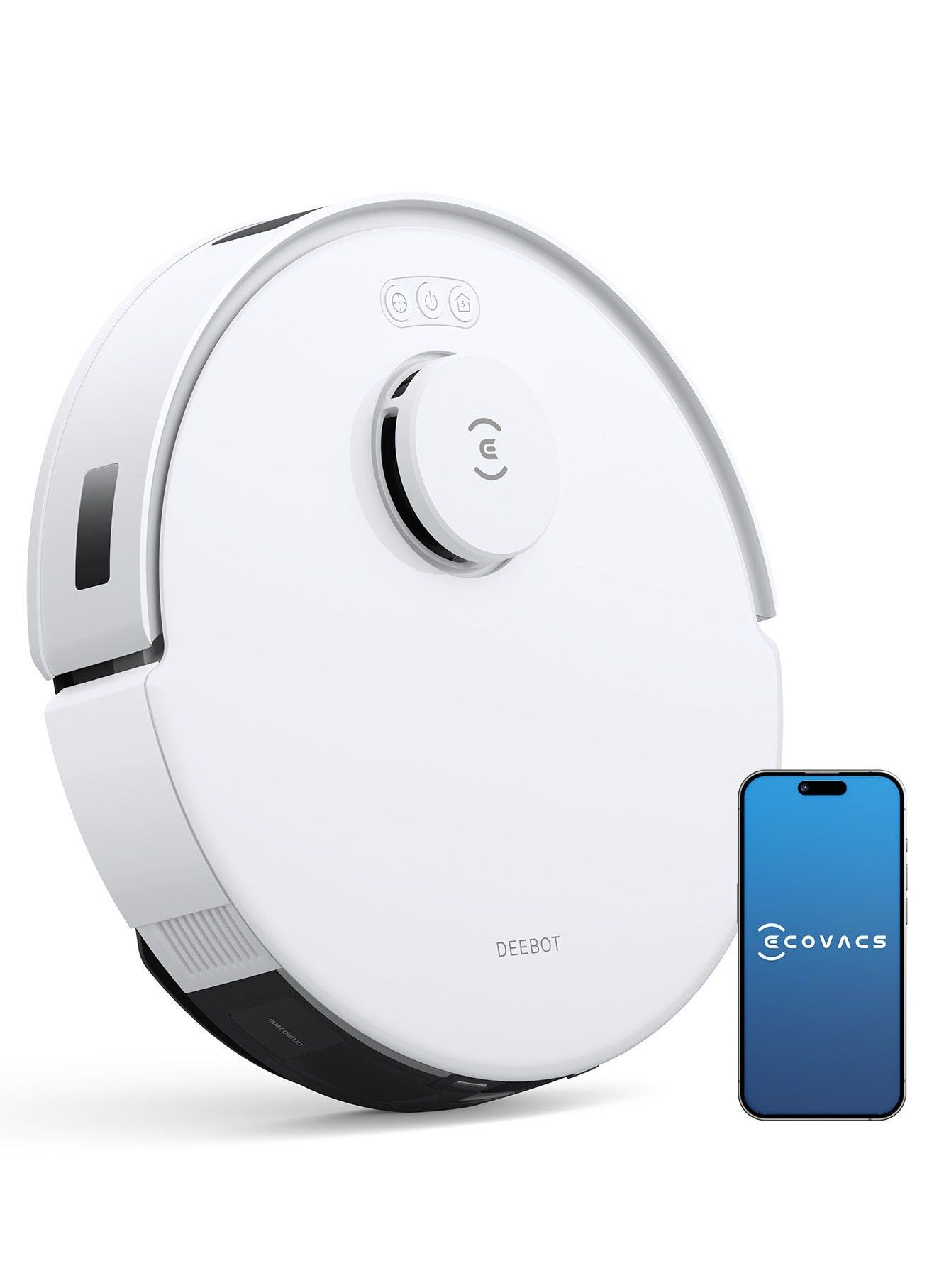 Compare ECOVACS DEEBOT N20 PRO Robotic Vacuum Cleaner, 8000Pa Strongest Suction Robot Cleaner, AntiHair Tangle, Deep Sweeping and Mopping, 6400mAh Battery 400.0 ml 45.0 W Deebot N20 PRO White at KSA Price