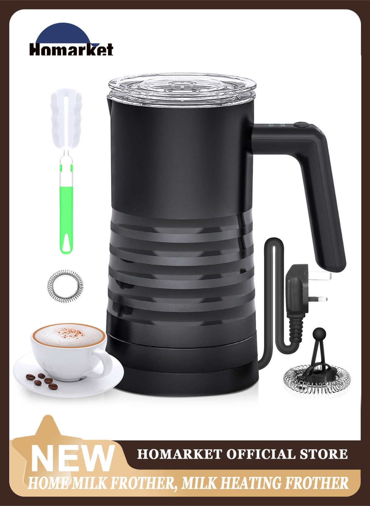 Electric Milk Frother and Steamer 4 in 1…