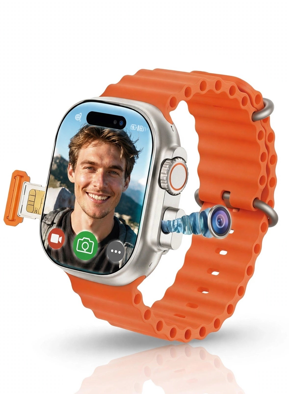 Compare MS32 Ultra Smartwatch for Men and Women, Silver Smart Watch with 4G SIM Calling, BuiltIn HD Camera, ECG Function, Dynamic Island Style Display, 4 Interchangeable Straps and Series 10 Style Watch Faces at KSA Price