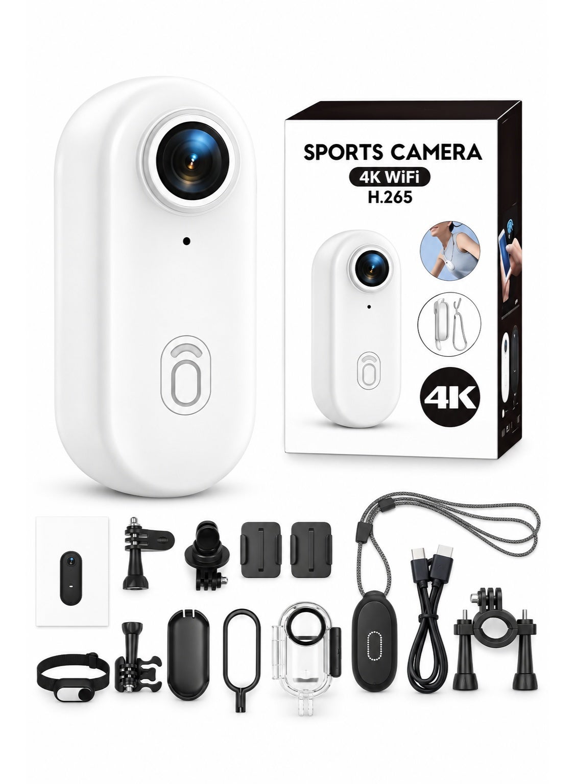 Mini 4K Action Camera with WiFi & Touch Screen,…