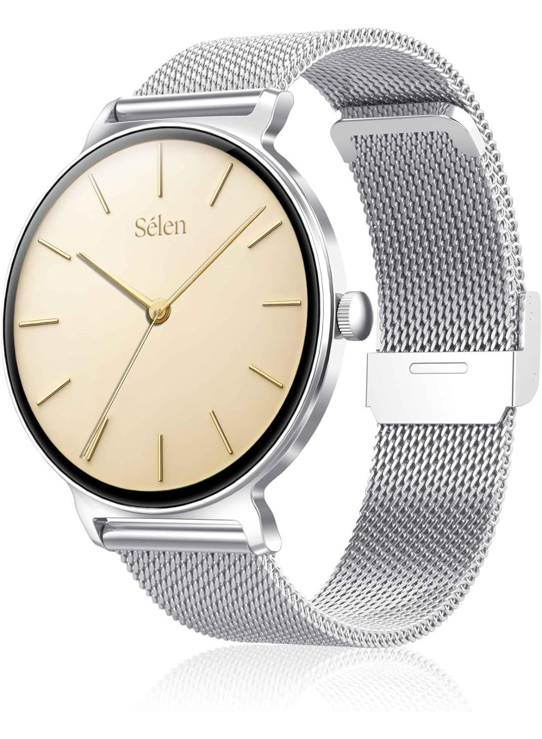 Compare Xcell Selen 3 Womens Smartwatch | 1.28 AMOLED Display | Slim Design | IP67 | Bluetooth Calling | Heart Rate & SpO2 | Workout Detection |1 Week Battery | English & Arabic Silver Metal Frame & Strap at KSA Price