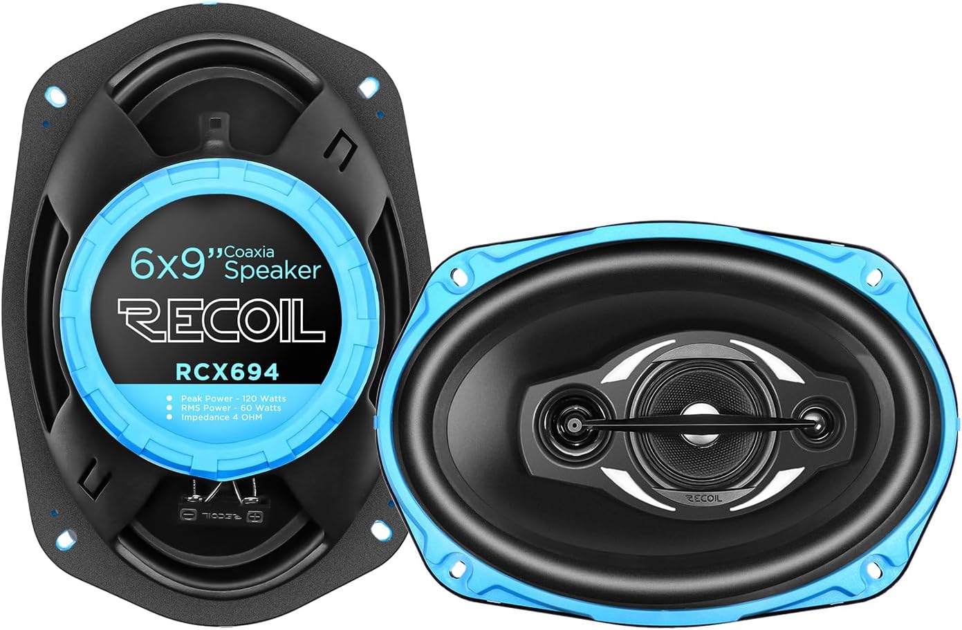 Compare RECOIL RCX694 Echo Series 4Way 6X9Inch Car Audio Coaxial Speaker System with Grilles, Sold in Pairs at KSA Price