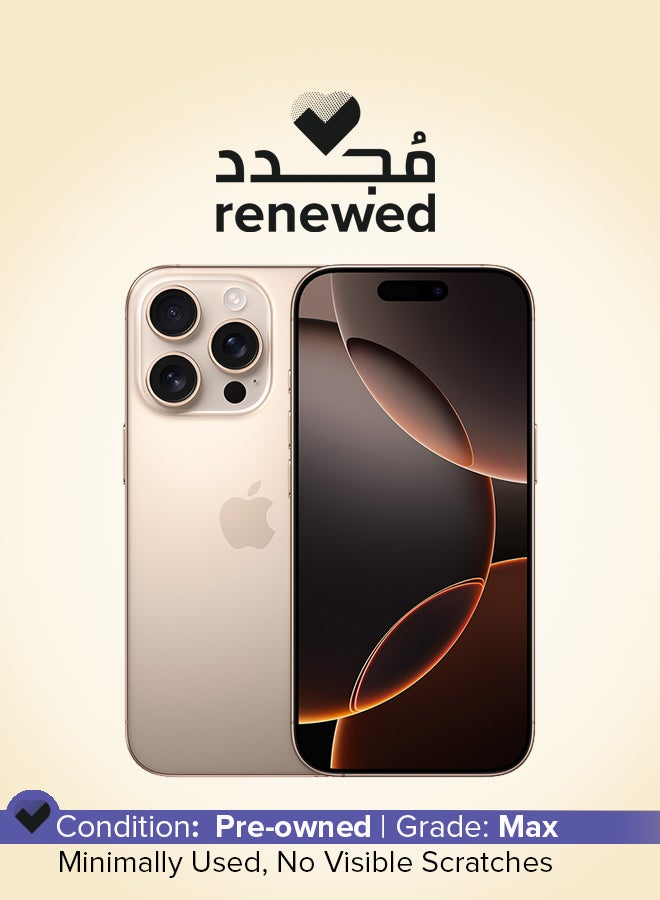 Compare Renewed  iPhone 16 Pro 128GB Desert Titanium 5G With Facetime  International Version at KSA Price