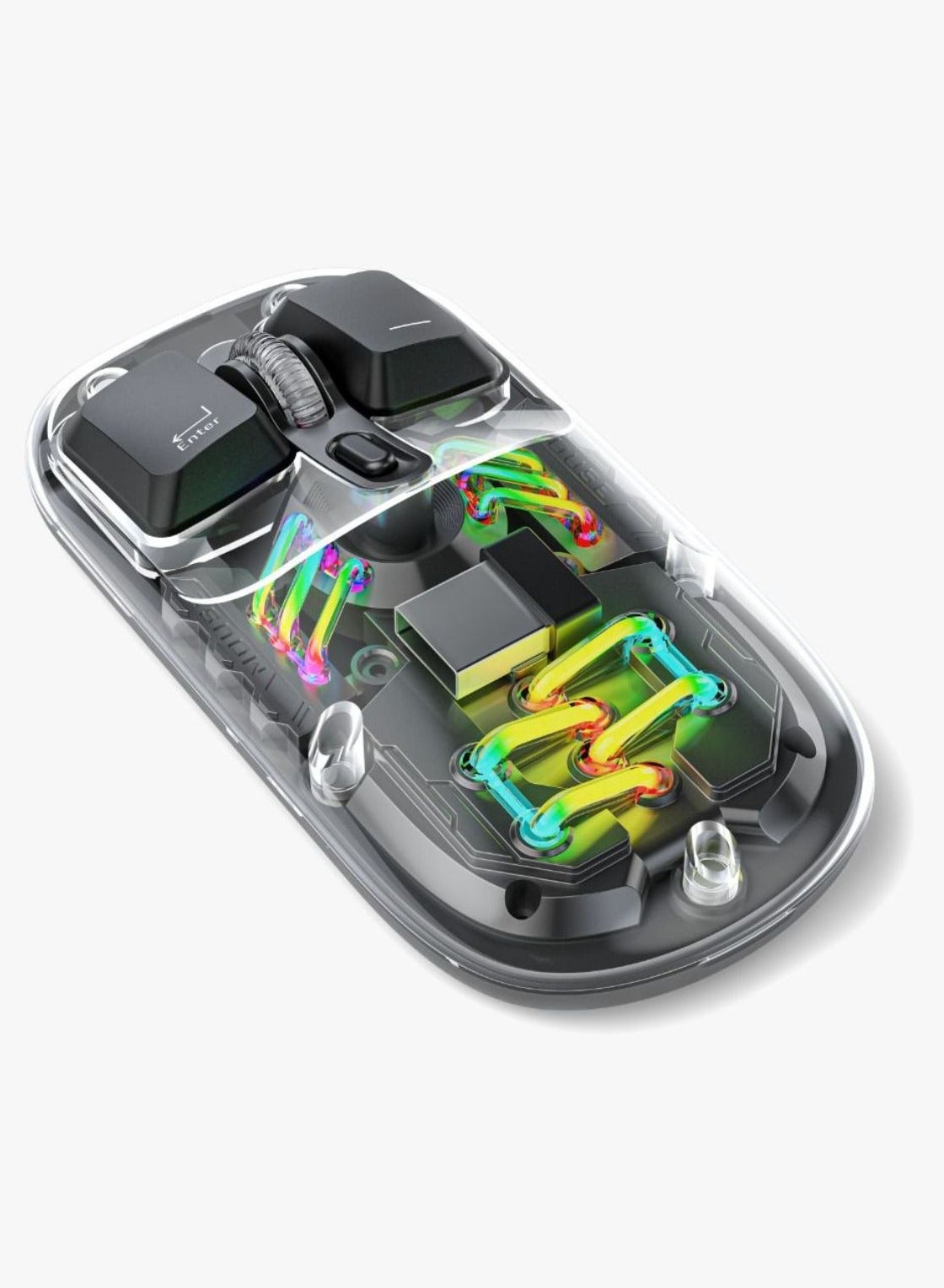 Transparent Mouse and Bluetooth Dual Mode, Type-C…