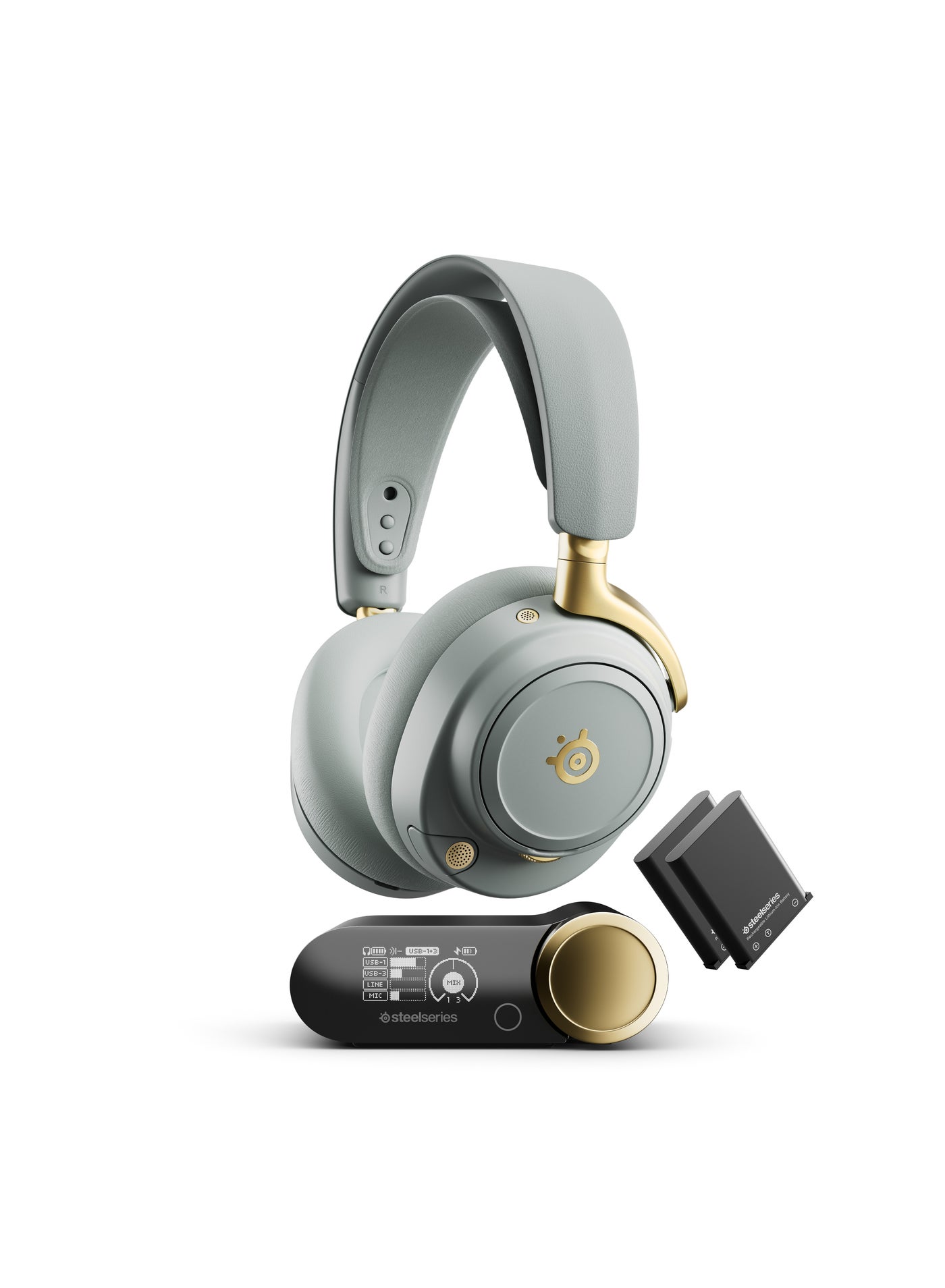 Compare Arctis Nova Elite Gaming Headset – Hi?Res Wireless 96kHz24?Bit, Carbon Fiber Drivers, OmniPlay MultiDevice Mix, Dual Swappable Batteries, Active Noise Cancellation, Bluetooth 5.3, USBC & 3.5mm, PCPS5XboxSwitchMobile, Sage & Gold | 61663 at KSA Price