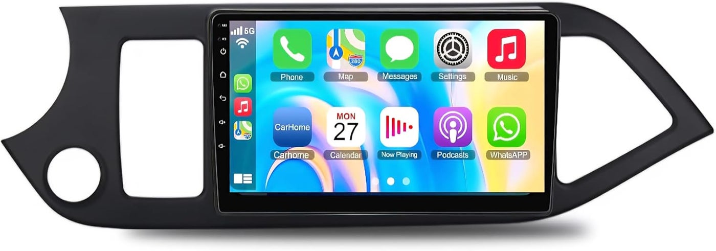 Compare Fit Kia Picanto Car Stereo kia picanto Kia Morning Android Screen 20112016 With Apple Carplay Android Auto Wireless WiFi DSP FM&AM BT AHD Camera Included Fast Interface 4+32GB Carplay 8CORE at KSA Price