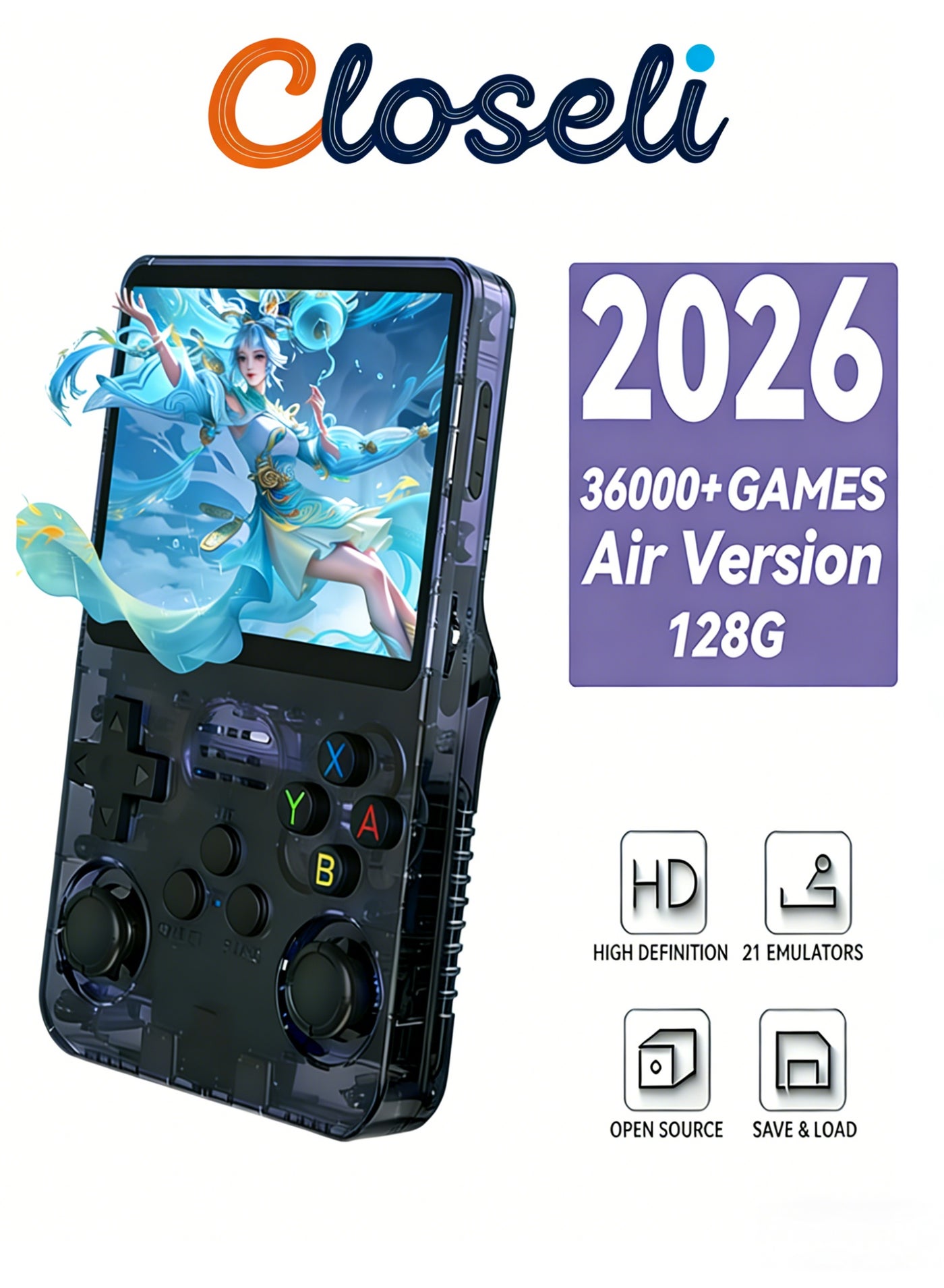 Compare Portable Handheld Game Console, Portable Pocket Arcade,Electronic Game Console,3.5 IPS HD Screen,Builtin 128G Card, 36000+ Games, 3500mAh Rechargeable Battery, Linux Open Source System, OTG Function, 256GB TF Card Expandable, Gift forxx at KSA Price