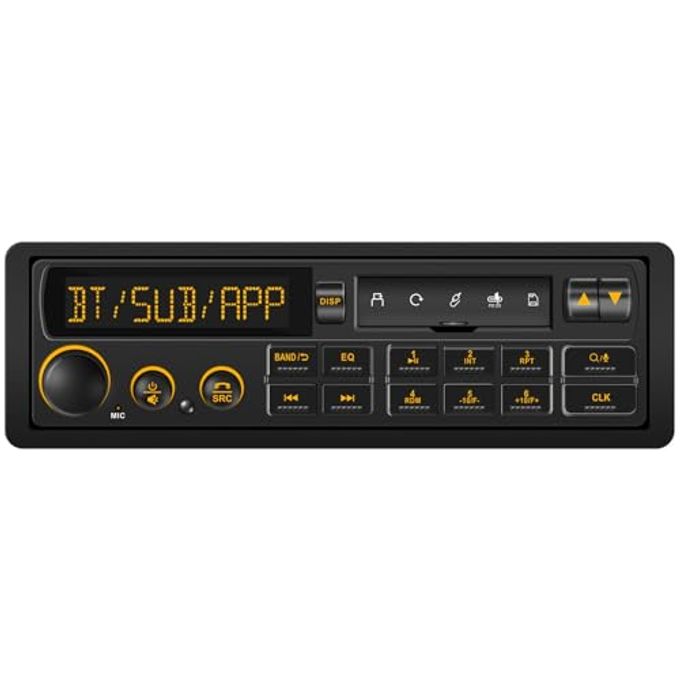 Bluetooth Retro Car Stereo Receiver Single Din…