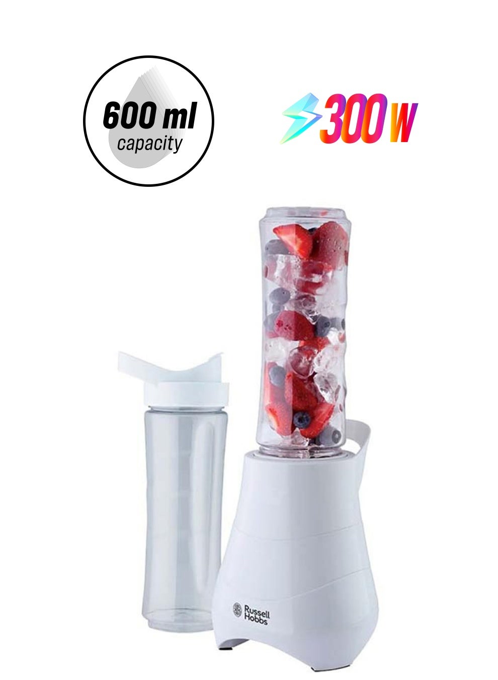 Compare Mix and Go Personal Blender  300W, Ice Crushing, 2x 600ml BPAFree Bottles, Auto Start, NonSlip, Dishwasher Safe 600.0 ml 300.0 W 21350 White at KSA Price