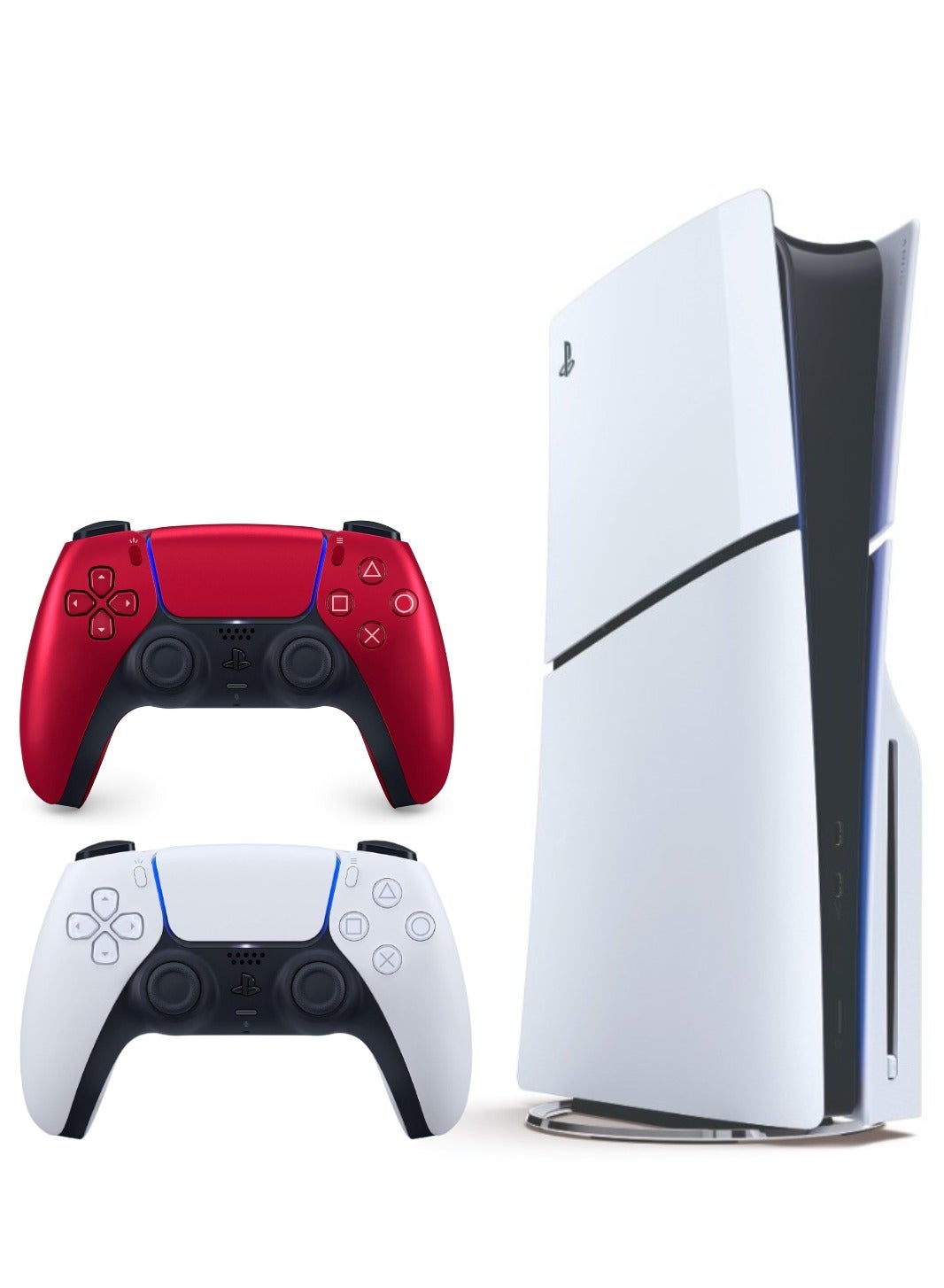 Compare PlayStation 5 Slim Disc Console With Extra Wireless Controller  Volcanic Red at KSA Price