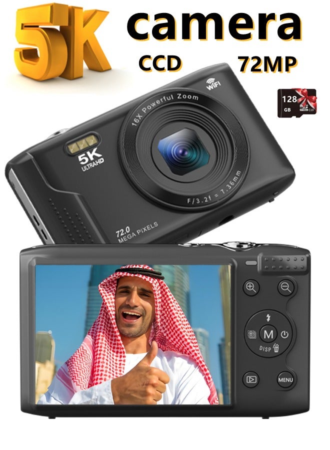 5K Digital camera, 72MP CCD autofocus camera,…