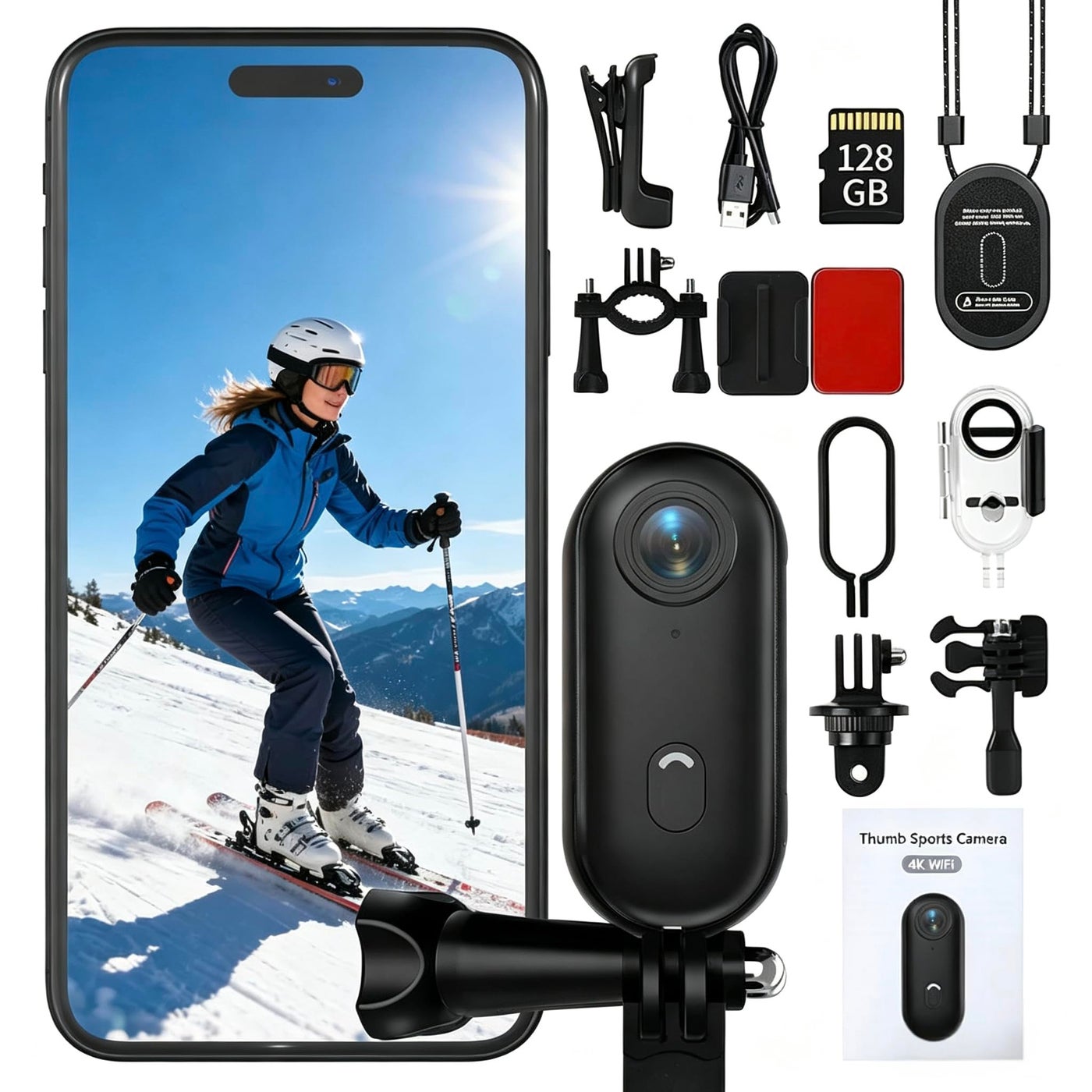 4K Mini Thumb Camera, Waterproof Magnetic POV…