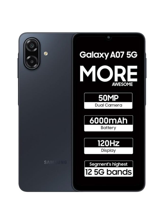 Samsung Galaxy A07 5G Smartphone (Black, 4GB…