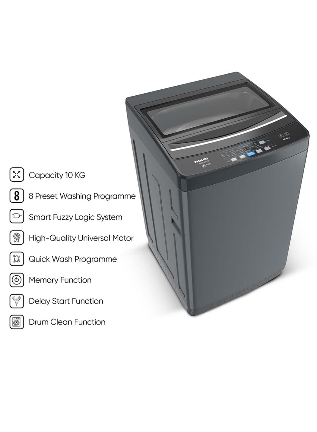 10 Kg Fully Automatic Top Loading Washing…