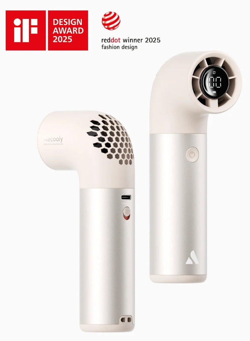 Compare Aero?Pro Portable Turbo Electric High?Speed Handheld Fan – 3500?mAh, 4 Standard Mode + 2 Turbo Mode, LED Display, USB?C Gold at KSA Price