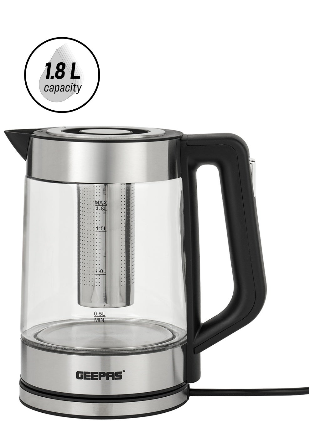 1.8 liter Electric Glass Kettle| Stainless Steel…