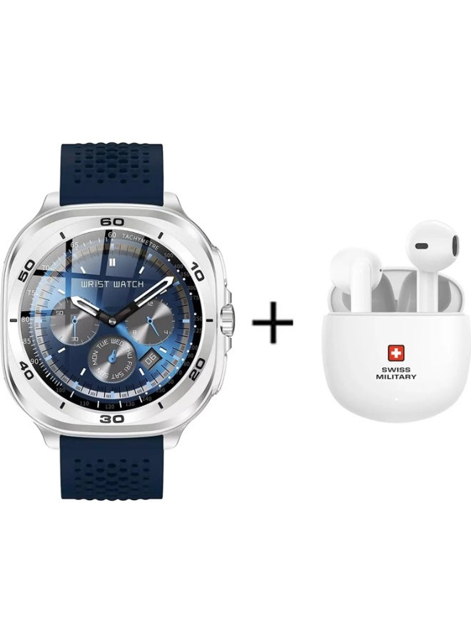 Swiss Military DOM 7 Smart Watch Silicon Blue…