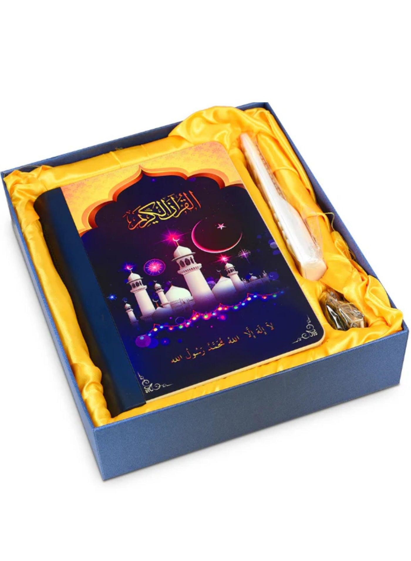Compare Quran Dual Speaker | LED Light | Bluetooth Remote Control | Muslim Prayer MP3 Speaker with 18 Reciters & 14 Translations at KSA Price