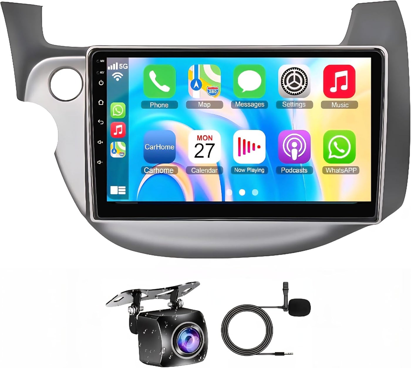 Compare Fit Honda Fit Jazz Car Stereo Honda Jazz Android Car Stereo, 20082013, Wireless CarPlay, Android Auto, GPS Navigation, BT, WiFi, AHD 1080 Camera Fast Interface 8+128GB 8CORE Carplay at KSA Price